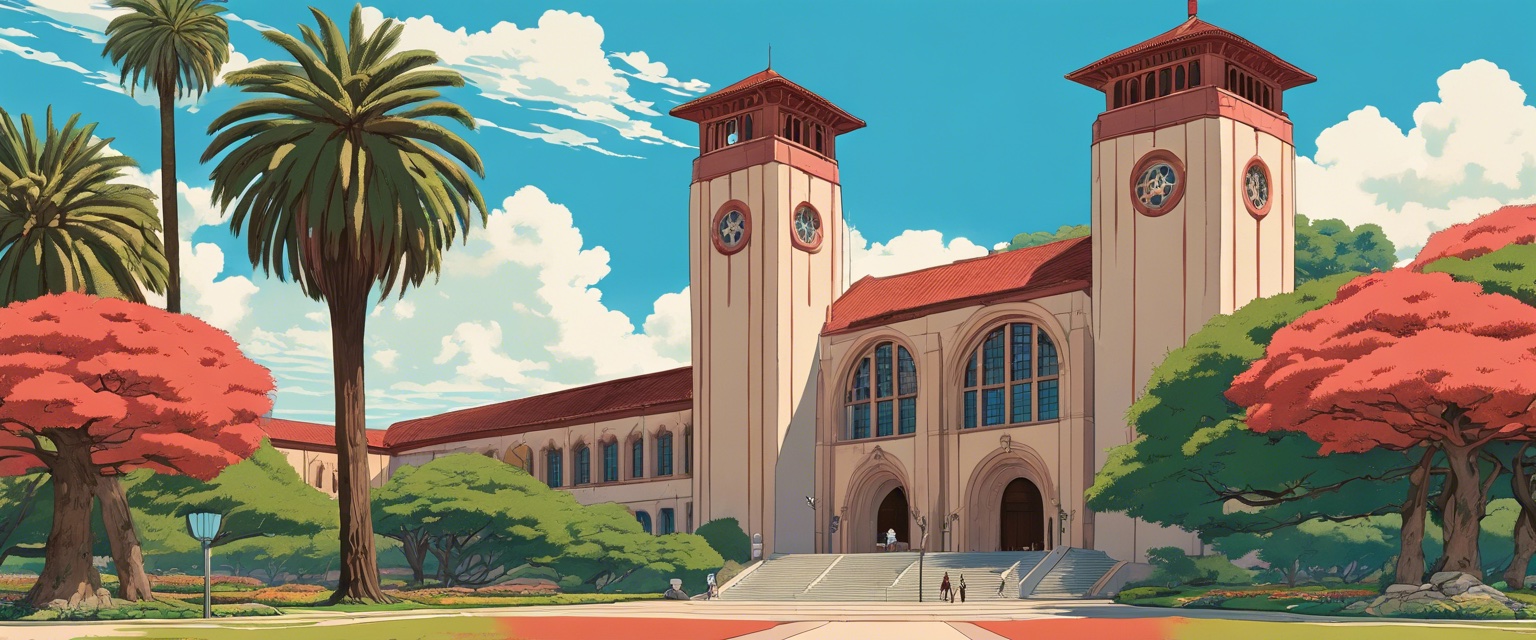 Stanford Campus in the year 2100 (Ghibli Edition) — Illustration #2